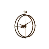 Dos Puntos Wall Clock: Wenge + Chromed Brass