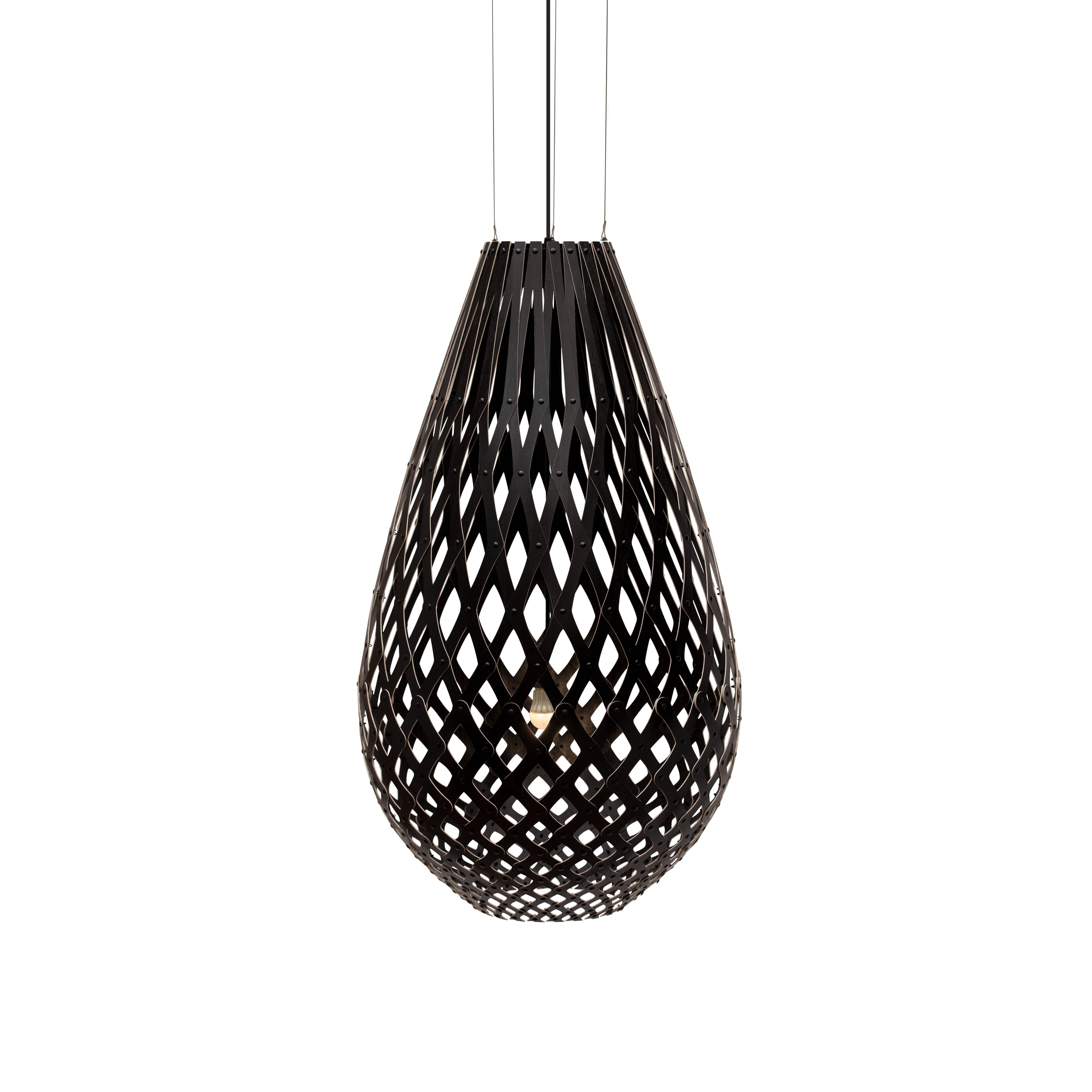 Kōura Pendant Light: Extra Large + Black + Black