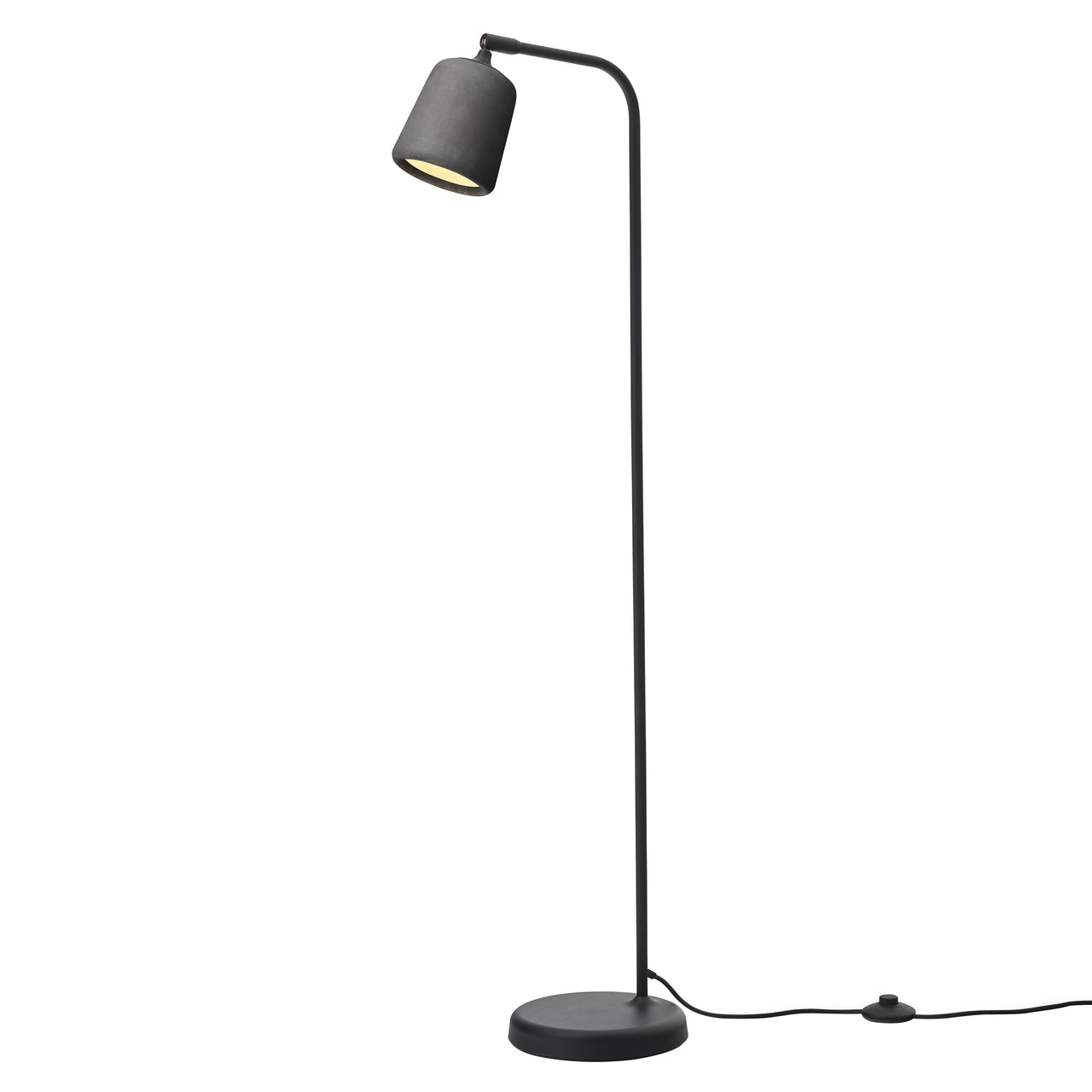 Material Floor Lamp: Dark Grey Concrete