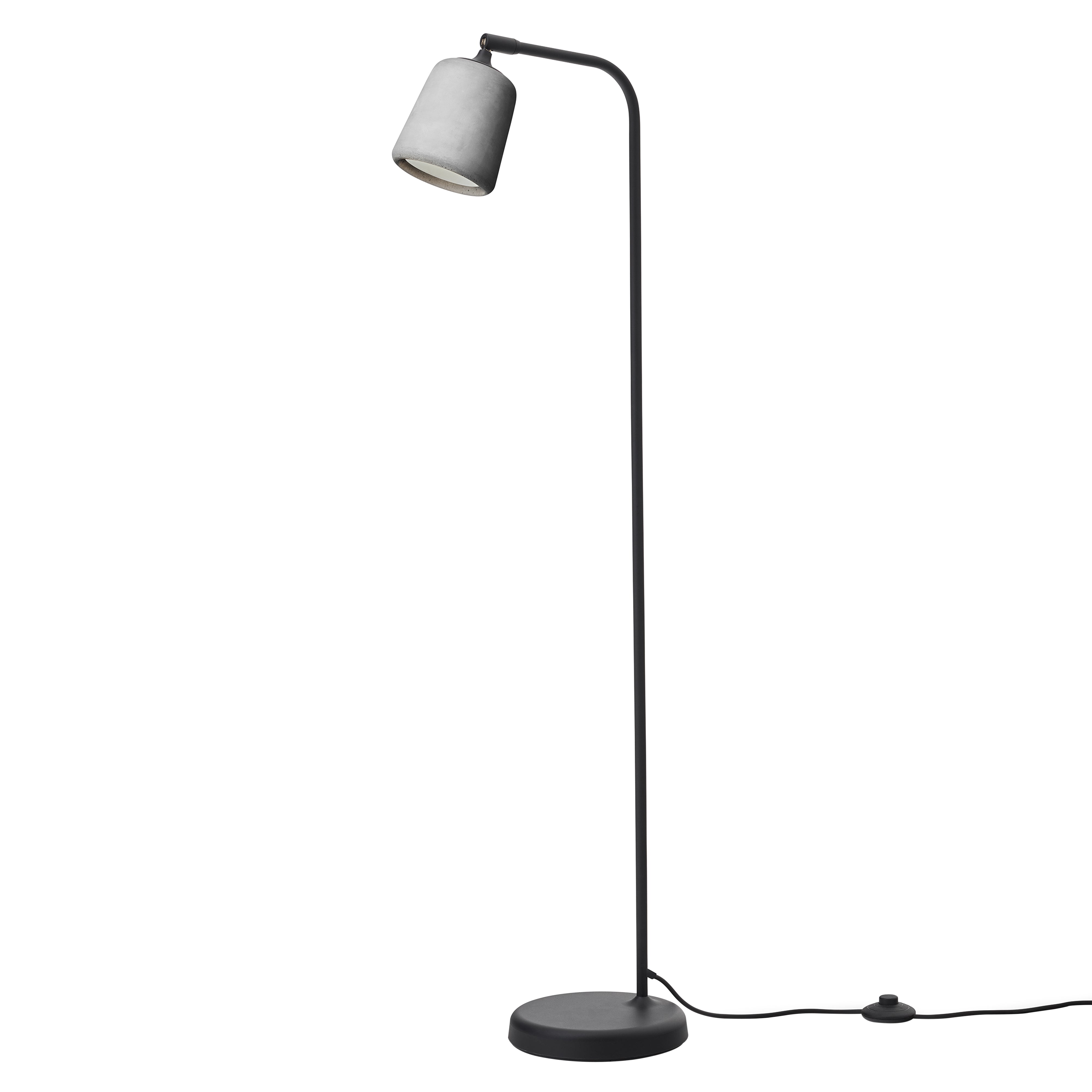 Material Floor Lamp: Light Grey Concrete