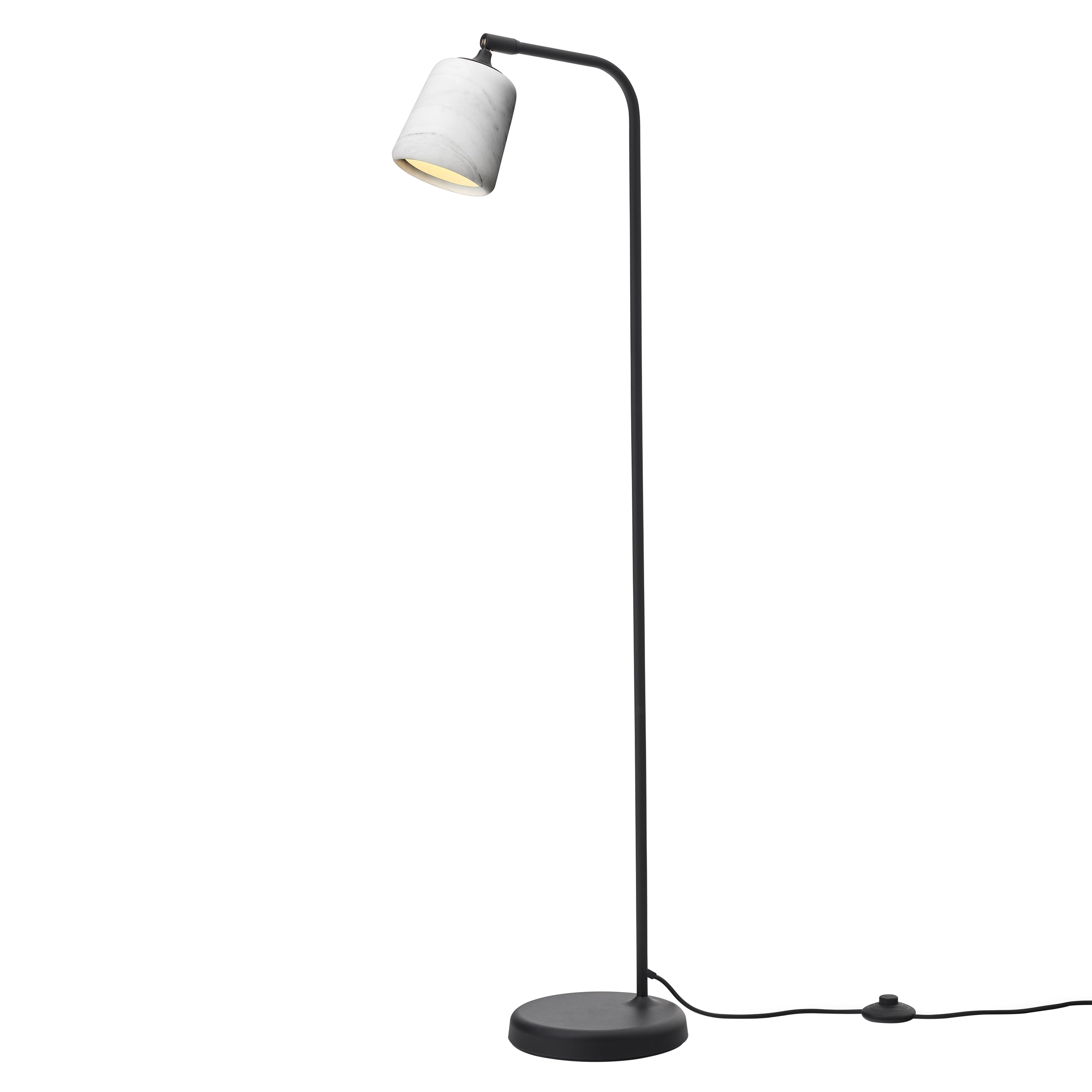 Material Floor Lamp: White Marble