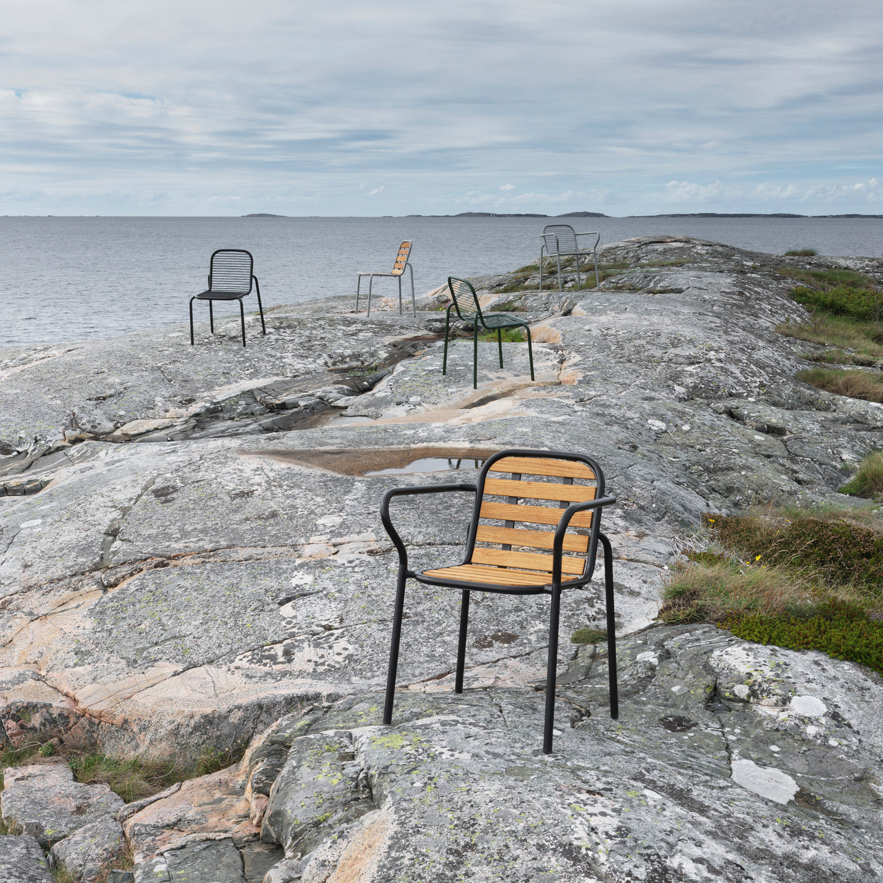 Vig Stacking Armchair: Steel