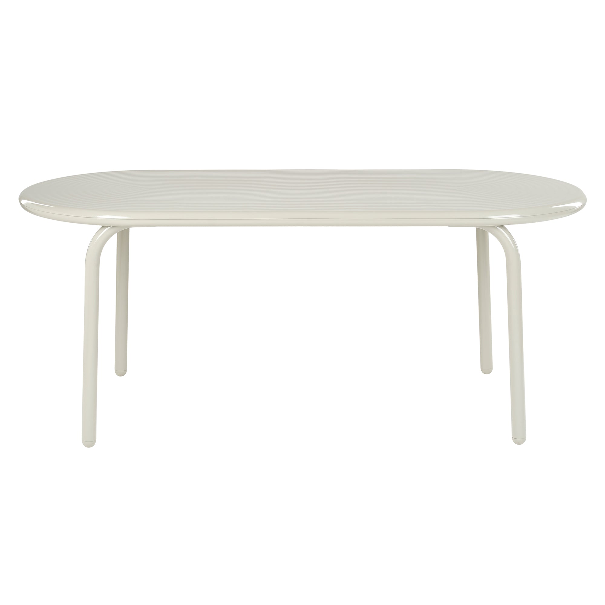 Groove Obround Dining Table: Putty