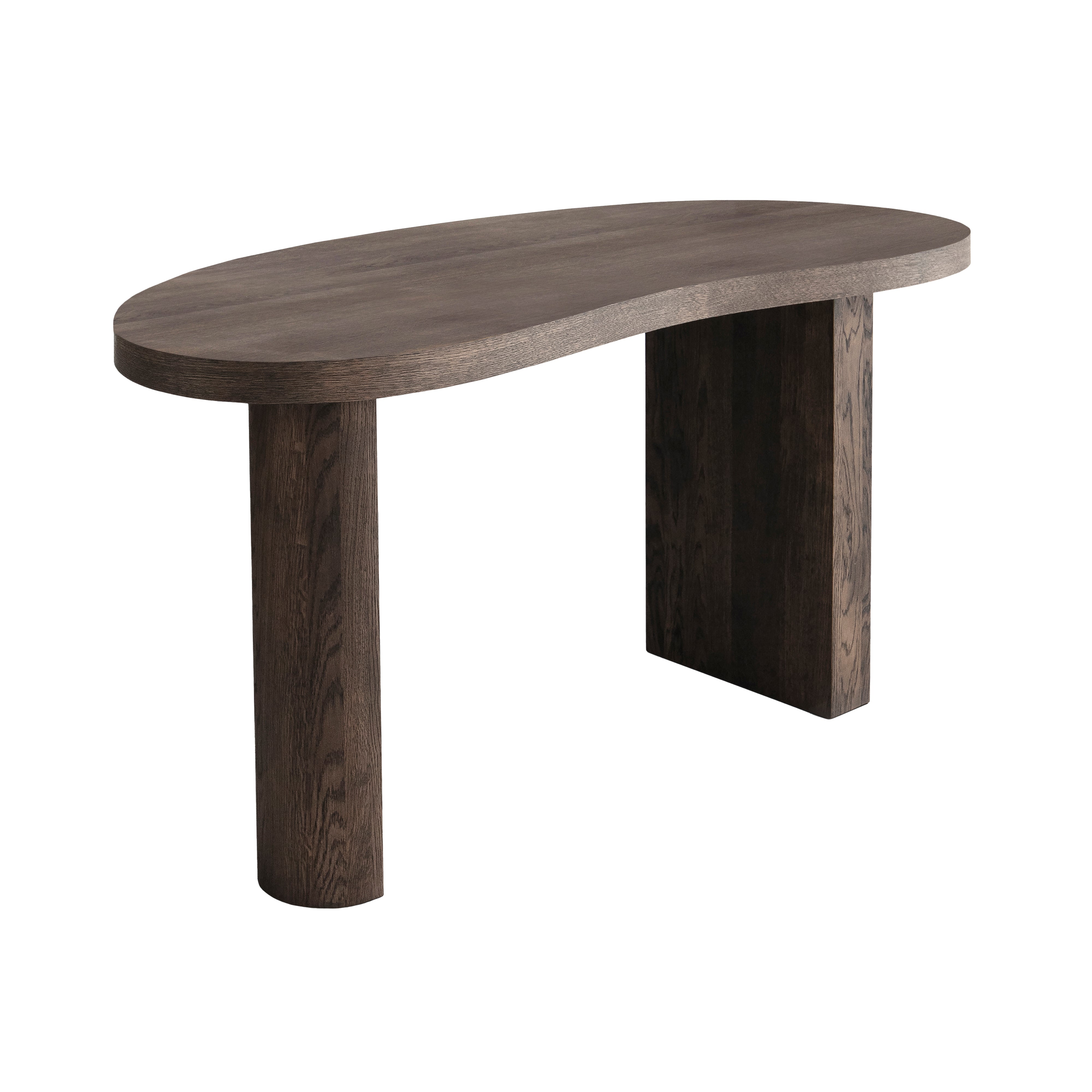 MS Bean Desk Table: Smoked Oak