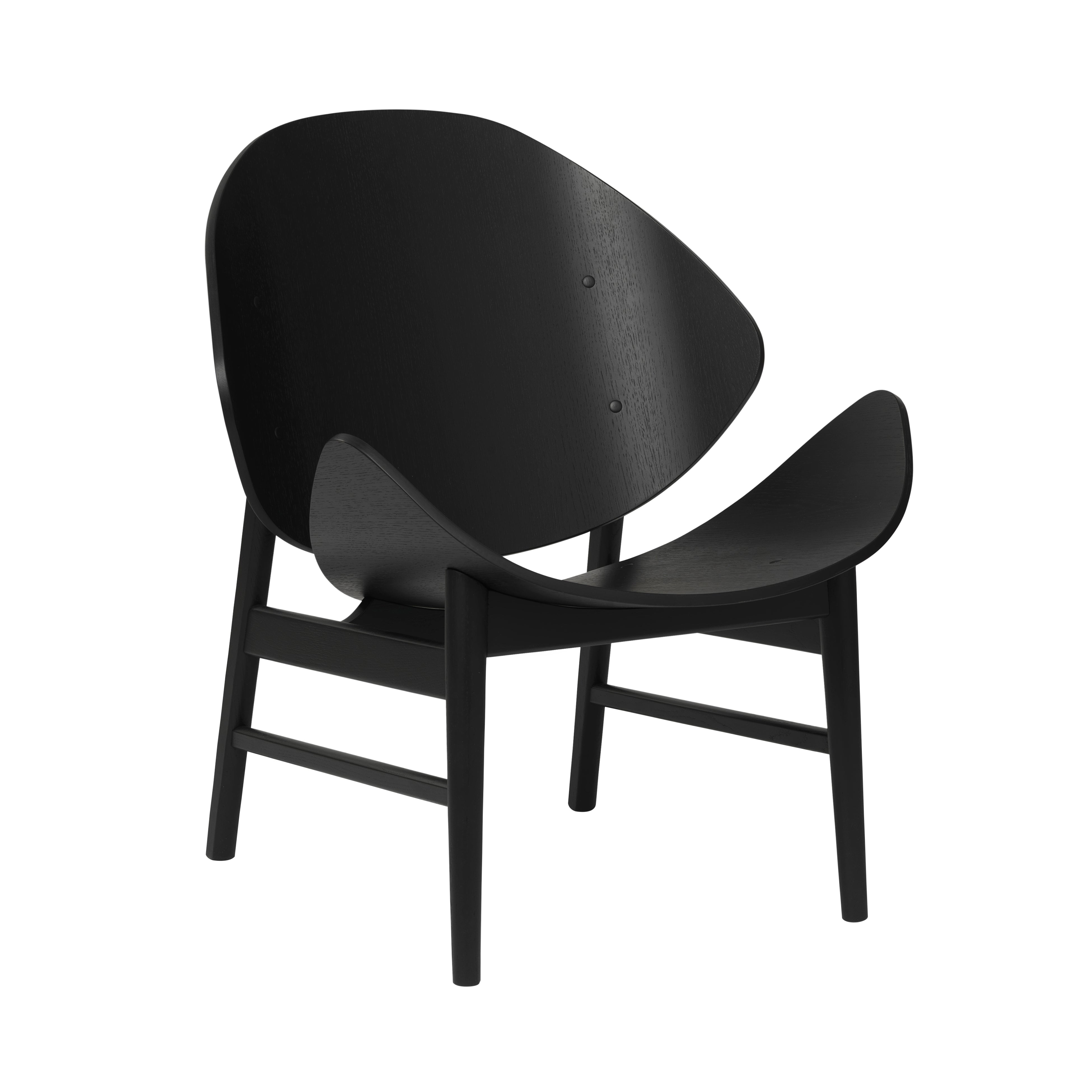 The Orange Lounge Chair: Black Lacquered Oak