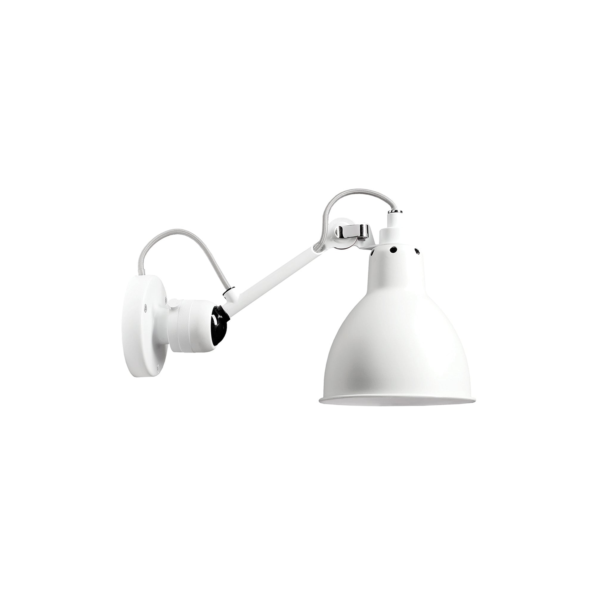 Lampe Gras N°304 Lamp: White + White + Round