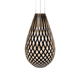 Kōura Pendant Light: XX Large + Black + Bamboo + White