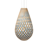 Kōura Pendant Light: XX Large + Bamboo + Blue + White