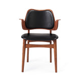 Gesture Dining Chair: Seat + Back Upholstered +Oiled  Teak Oak