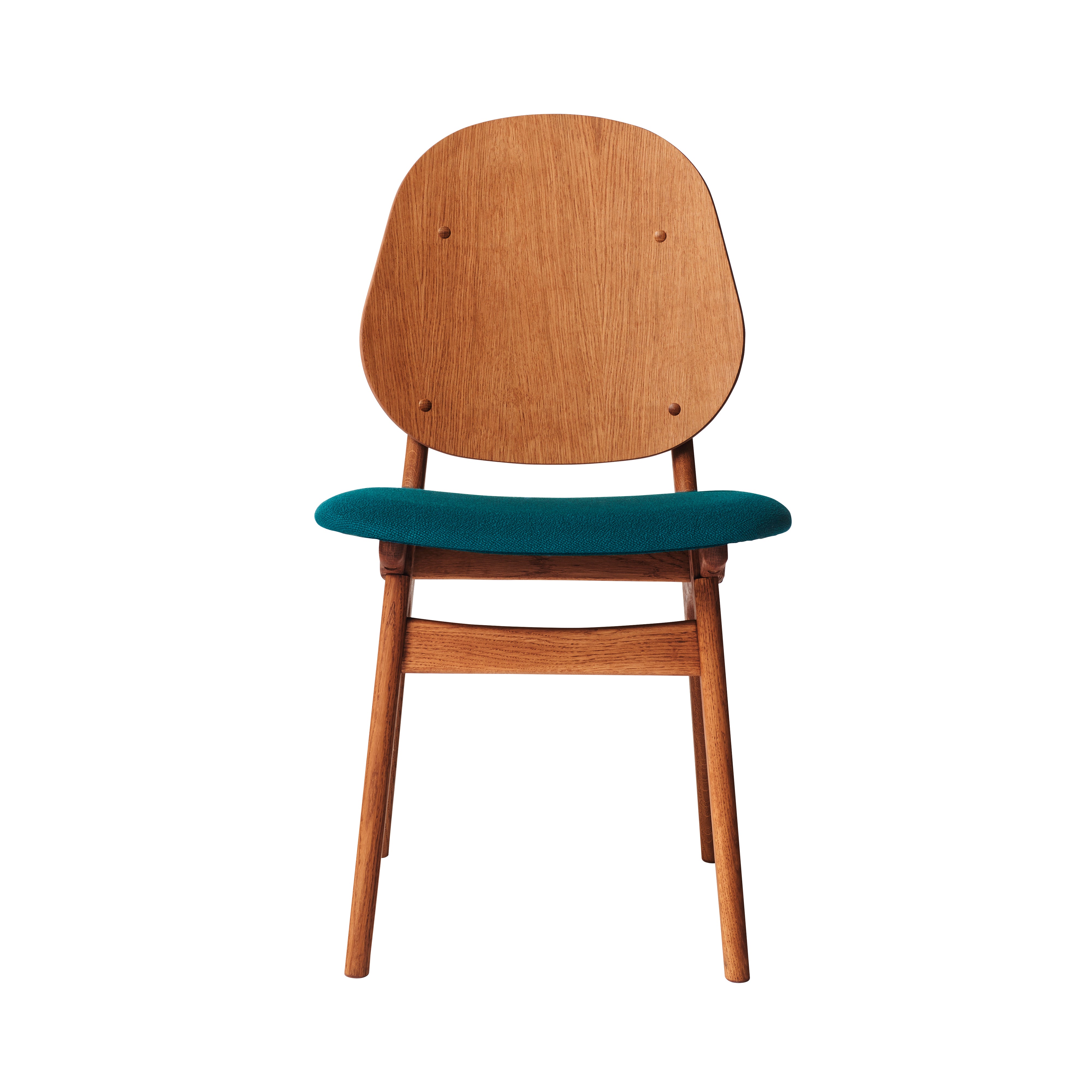 Noble Dining Chair: Upholstered + Teak Oiled Oak