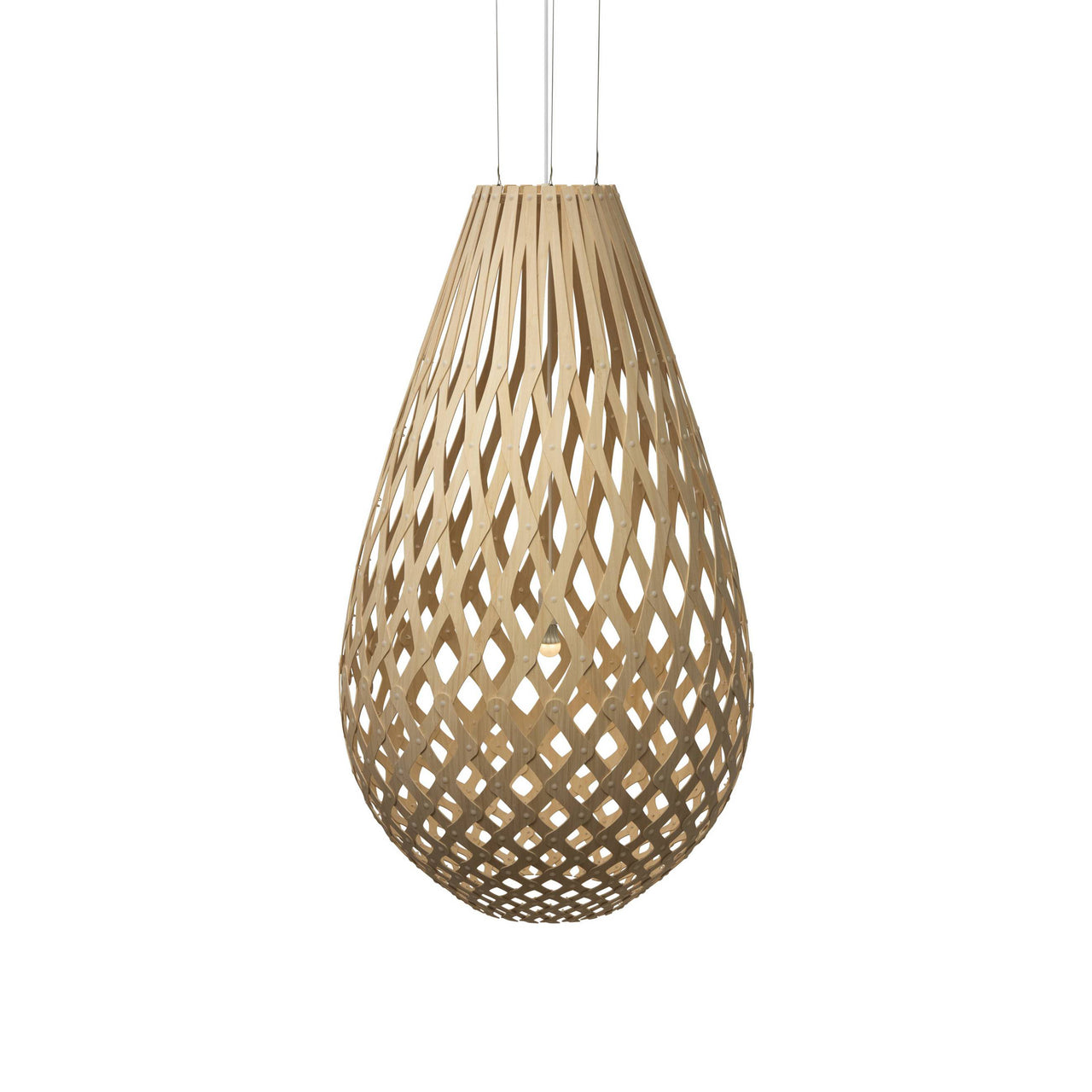 Kōura Pendant Light: XX Large + Bamboo + White