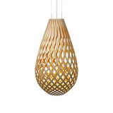 Kōura Pendant Light: XX Large + Bamboo + Orange + White