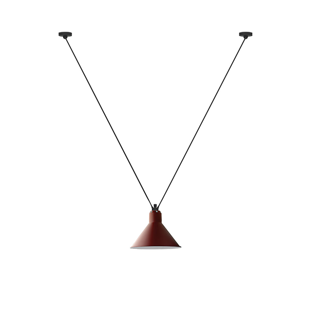 Les Acrobates N° 323 Pendant Lamp: Large + Red + Conic