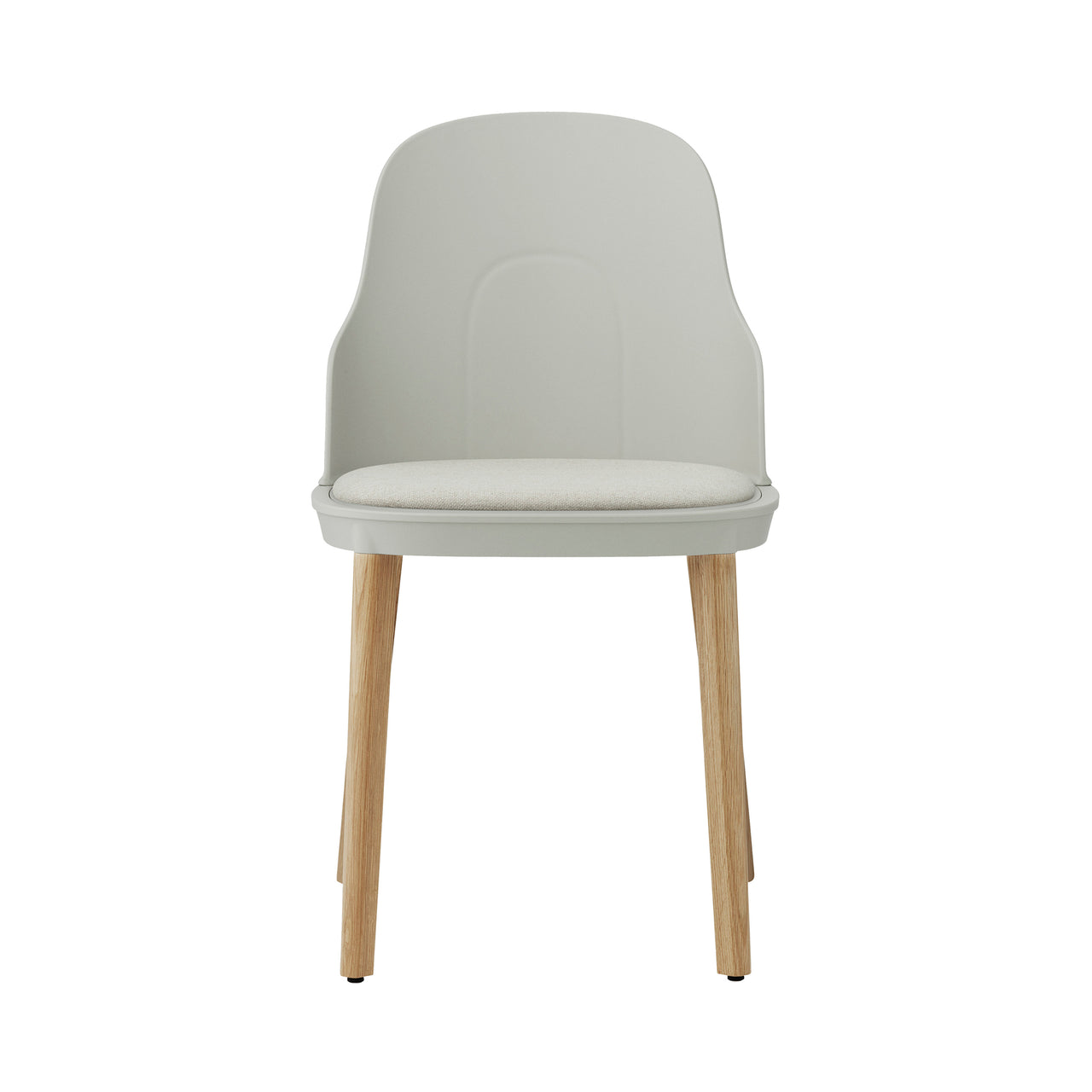 Allez Chair: Upholstered + Warm Grey + Oak