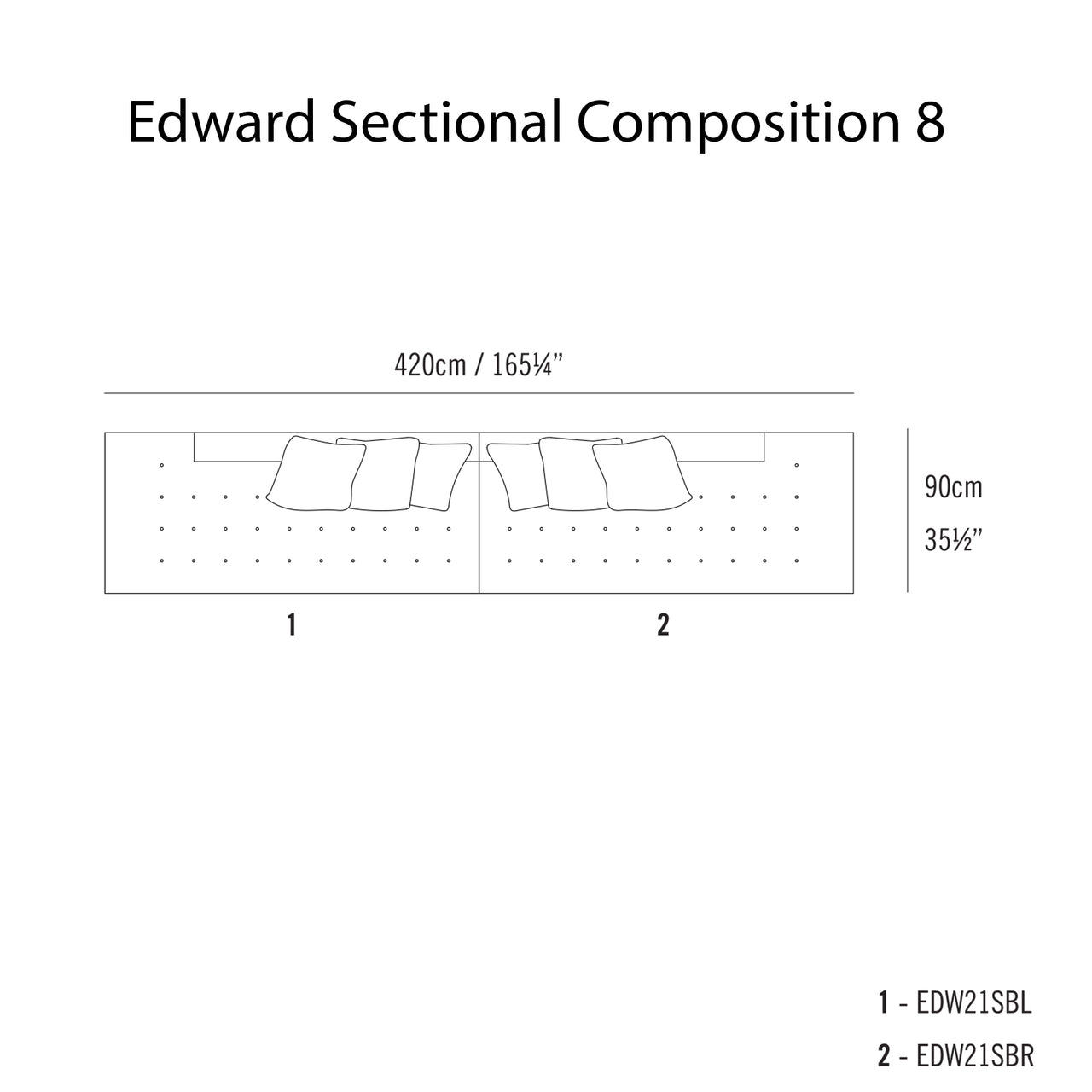 Edward Sectional Sofa: Compostion 8