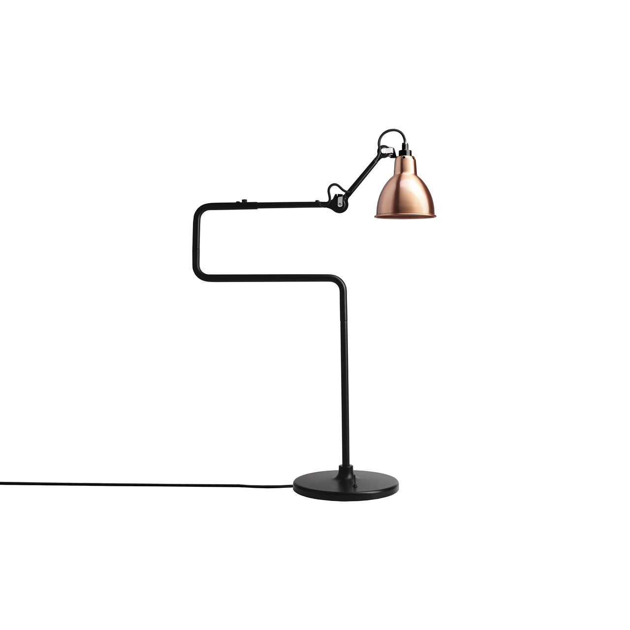 Lampe Gras N° 317 Table Lamp: Copper + Round