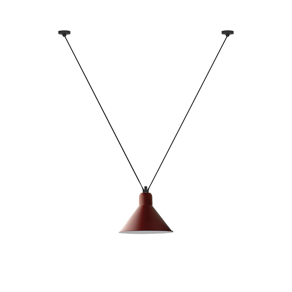 Les Acrobates N° 323 Pendant Lamp: Extra Large + Red + Conic