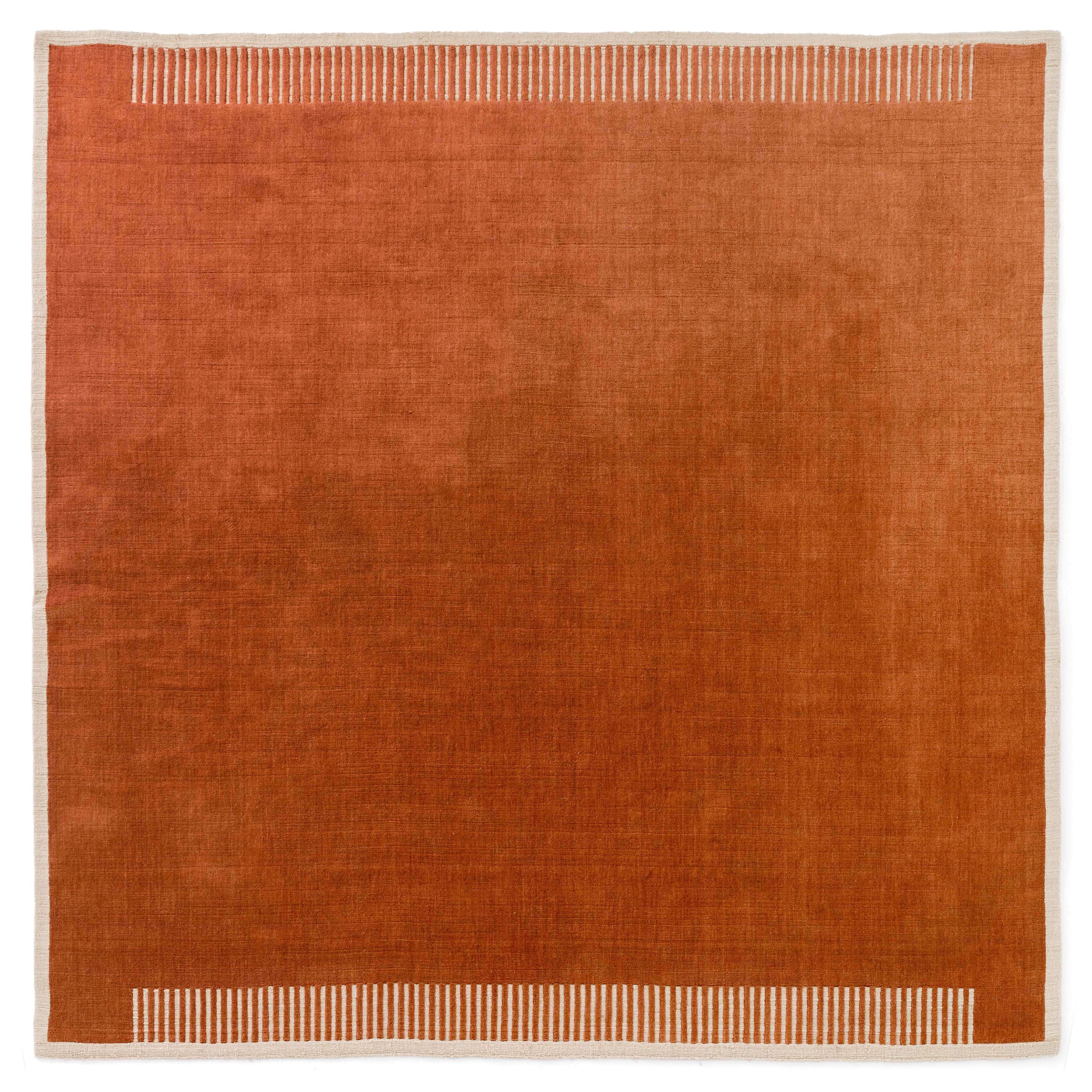 Duomo Rug: Quickship + Square + Terracotta Red