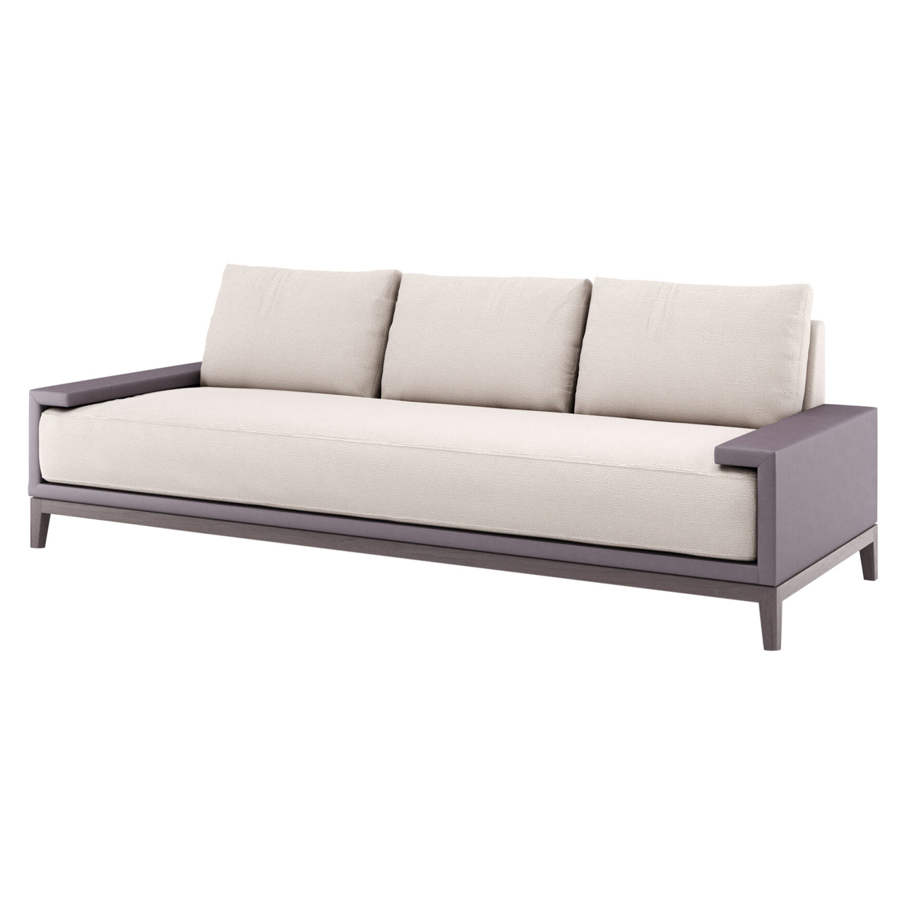 Varick Sofa: Seat + Back Upholstered + Soaped Walnut