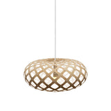 Kina Pendant Light: Small + Bamboo + White + White