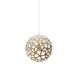 Coral Pendant Light: Small + Bamboo + White + White