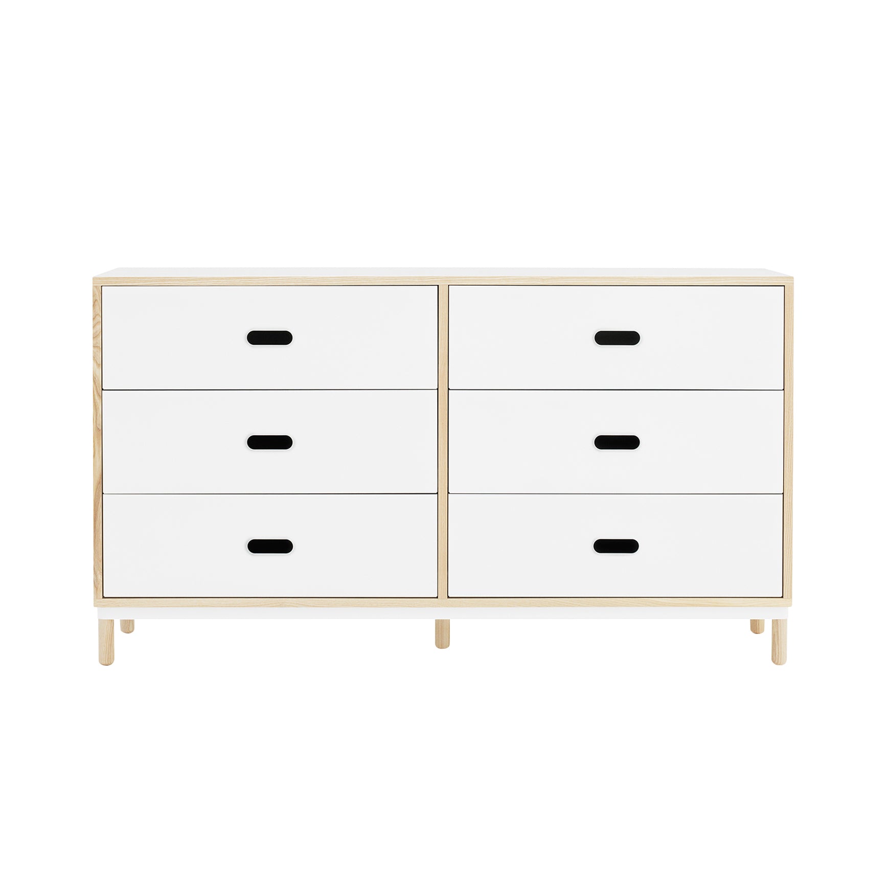 Kabino Dresser: 6 Drawers + White