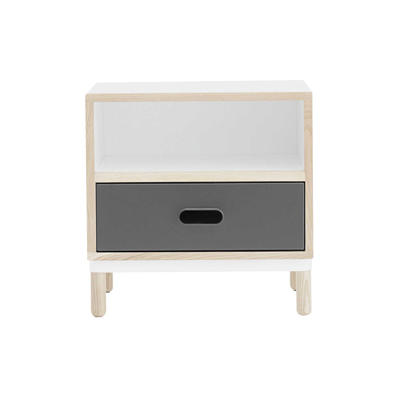 Kabino Bedside Table: Grey