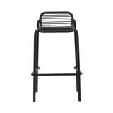 Vig Stacking Bar + Counter Stool: Steel + Bar + Black