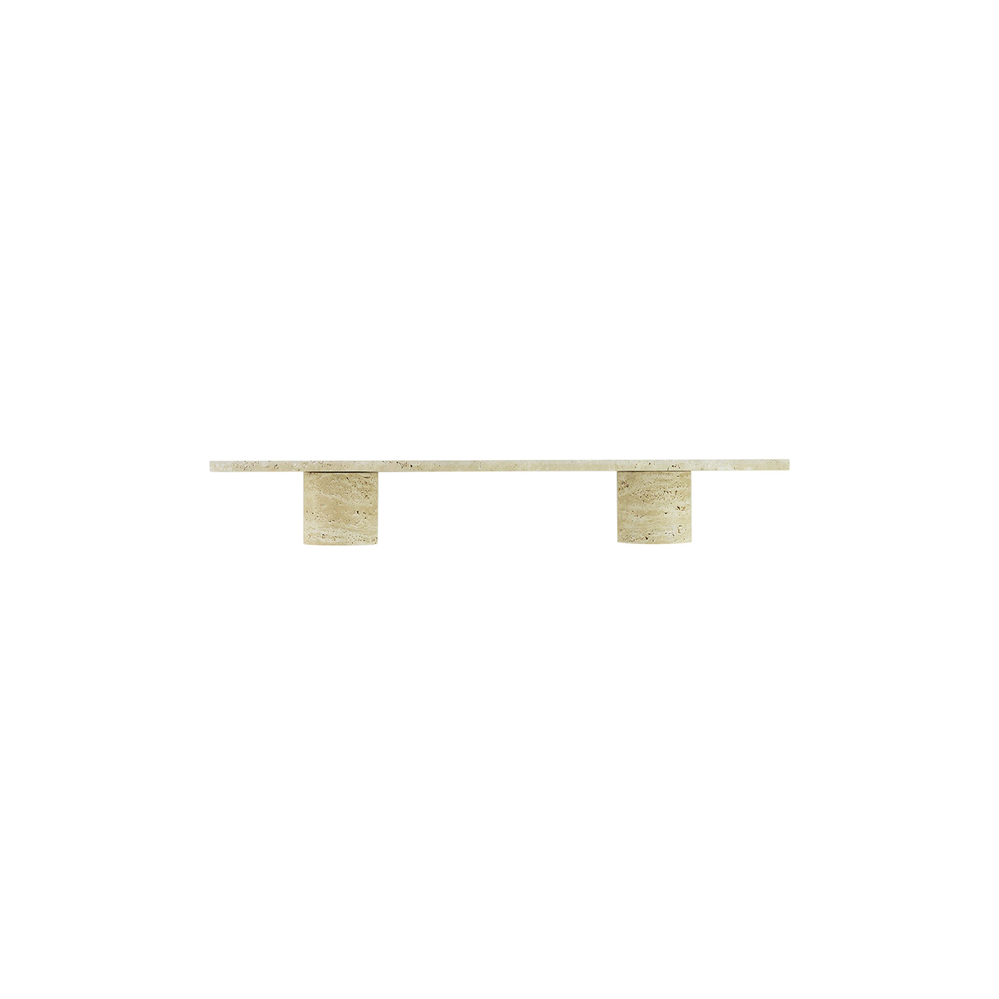 Sten Shelf: Small - 31.5 + Travertine