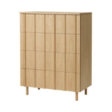 Rib Dresser with 4 Drawer: Oak