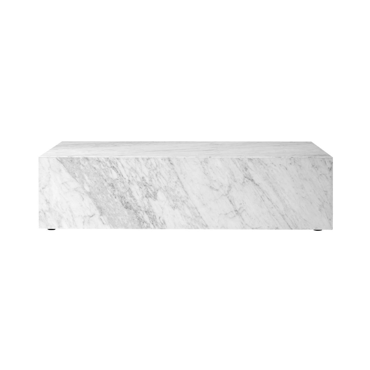 Plinth Podium: Low + White Carrara Marble