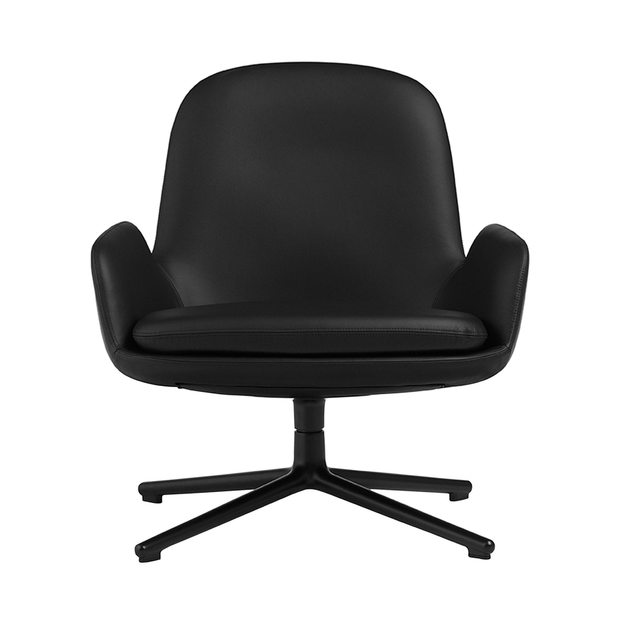 Era Lounge Chair Swivel: Low + Black Aluminum