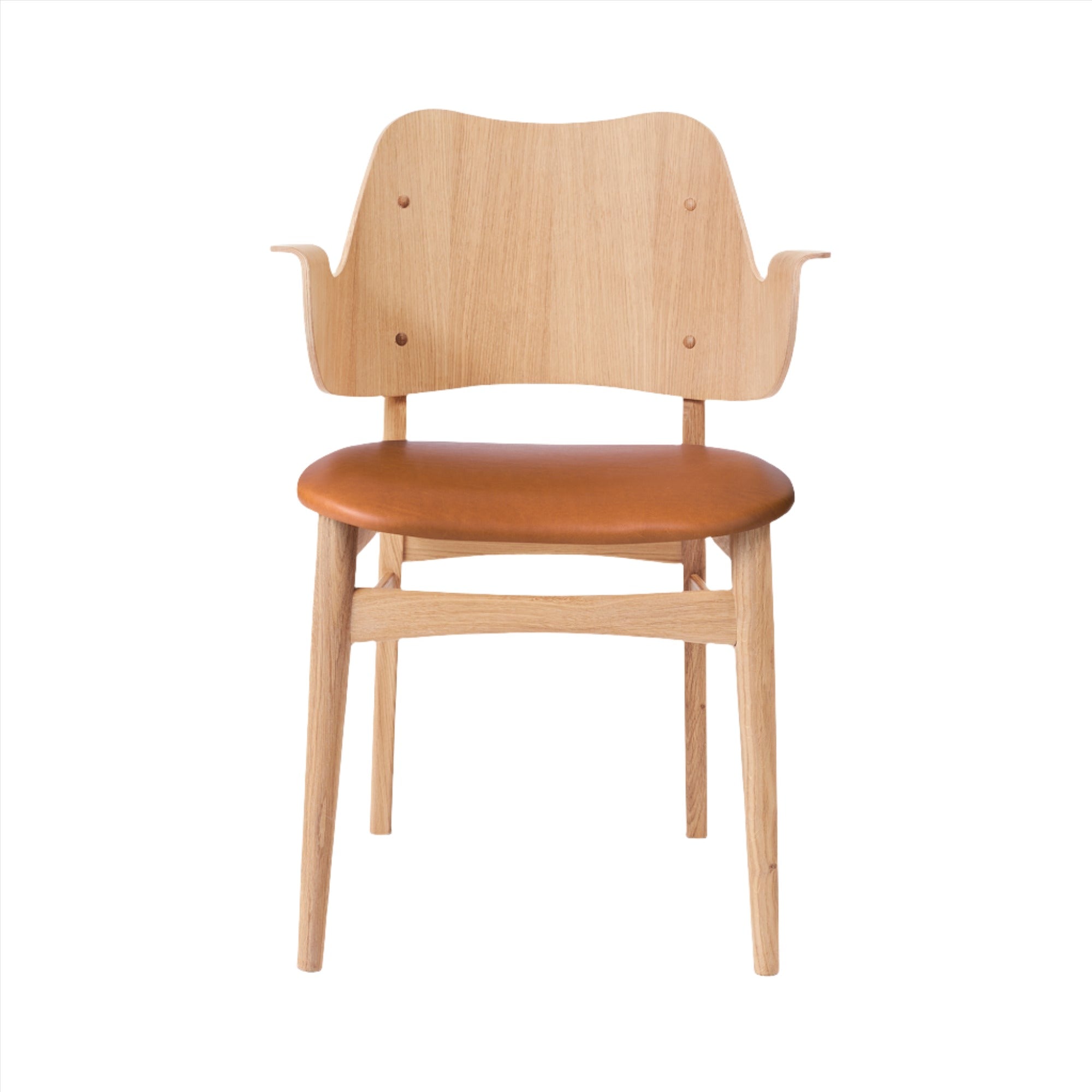 Gesture Dining Chair: Seat Upholstered + White Oiled Oak