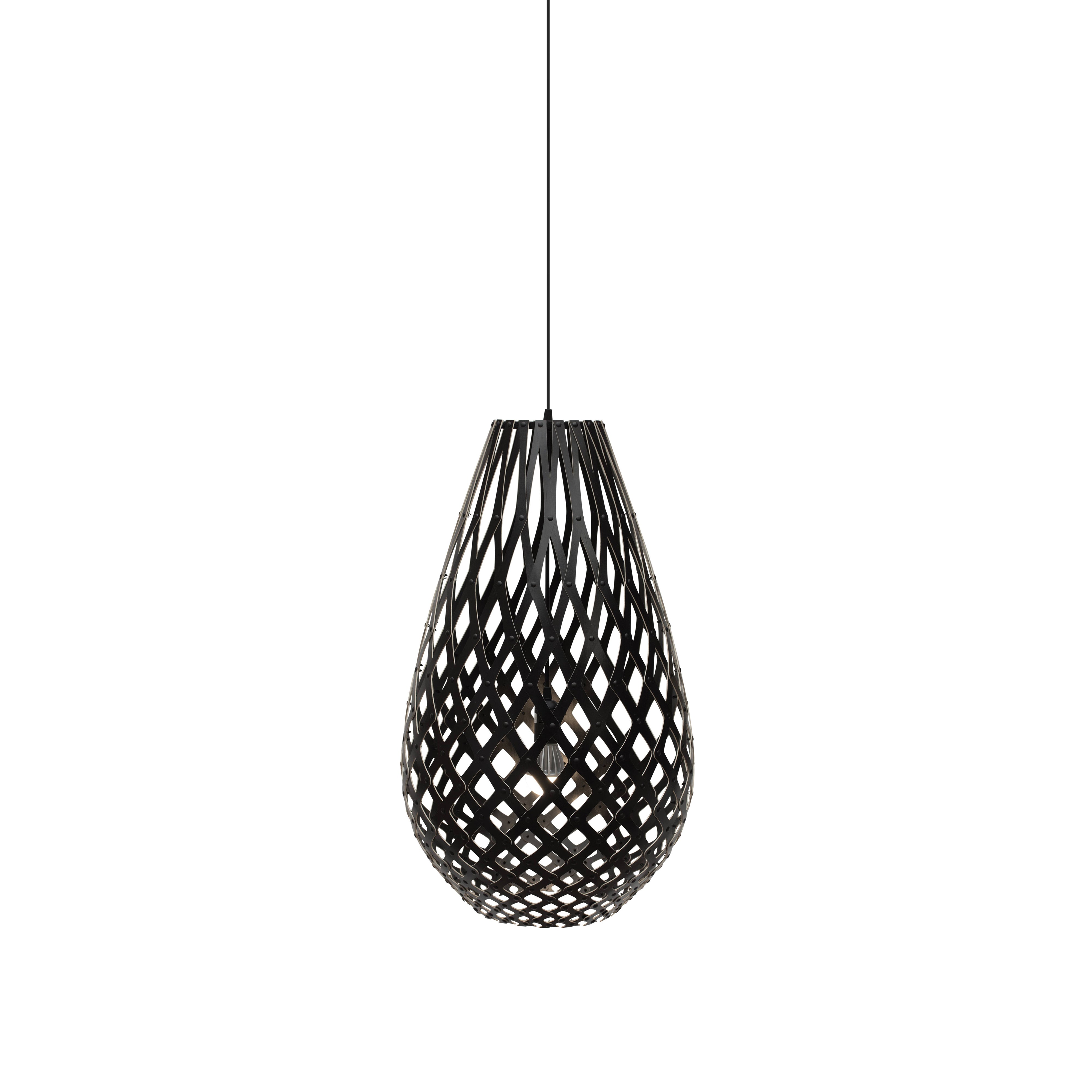 Kōura Pendant Light: Small + Black + Black