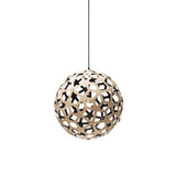 Coral Pendant Light: Medium + Bamboo + Black + Black