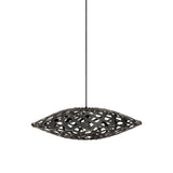 Flax Pendant Light: Small + Black + Black