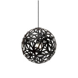 Floral Pendant Light: Medium + Black + Black