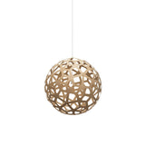 Coral Pendant Light: Medium + Bamboo + White