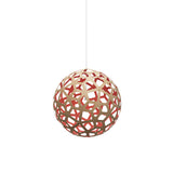 Coral Pendant Light: Medium + Bamboo + Red + White