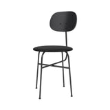 Afteroom Dining Chair Plus: Steel Base + Seat Upholstered + Black Painted Ash +  Sierra 1001