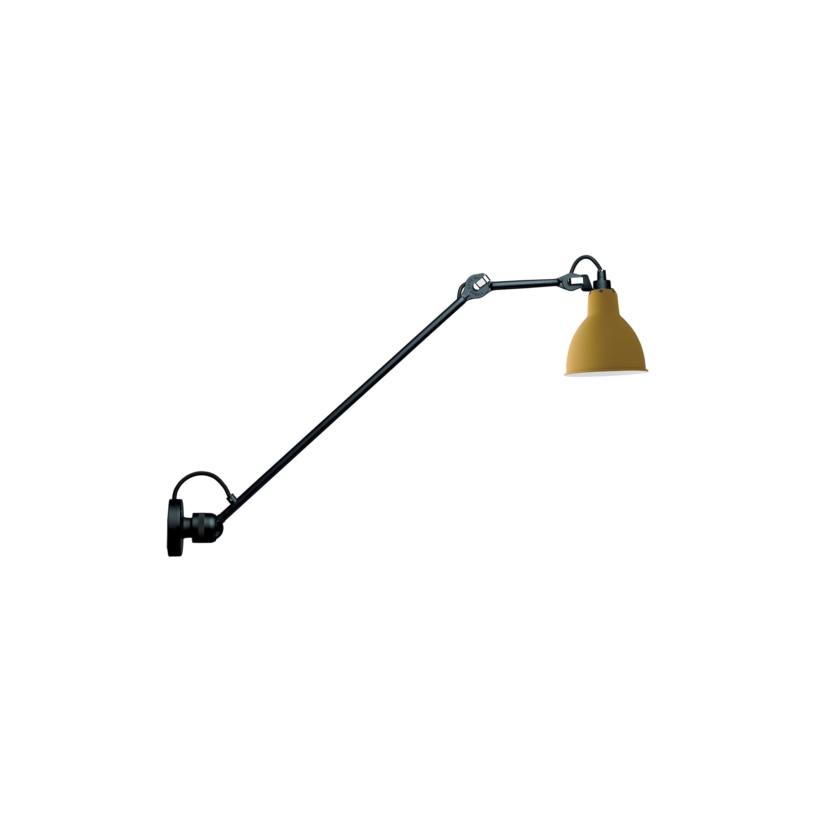 Lampe Gras N° 304 L60 Wall Lamp: Yellow + Round