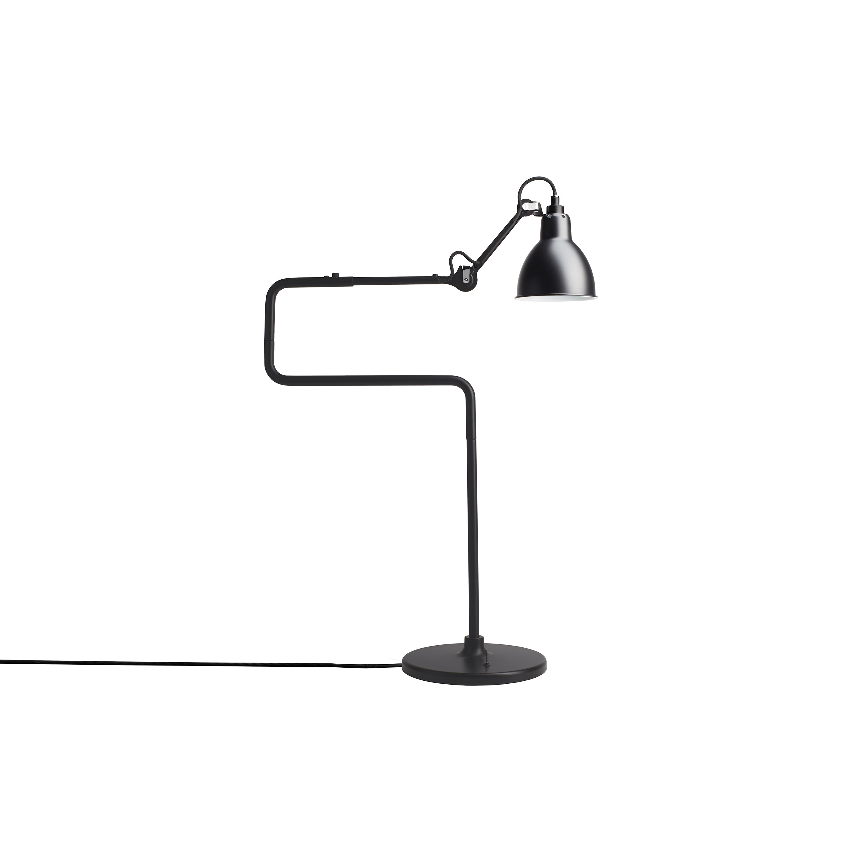 Lampe Gras N° 317 Table Lamp: Black + Round