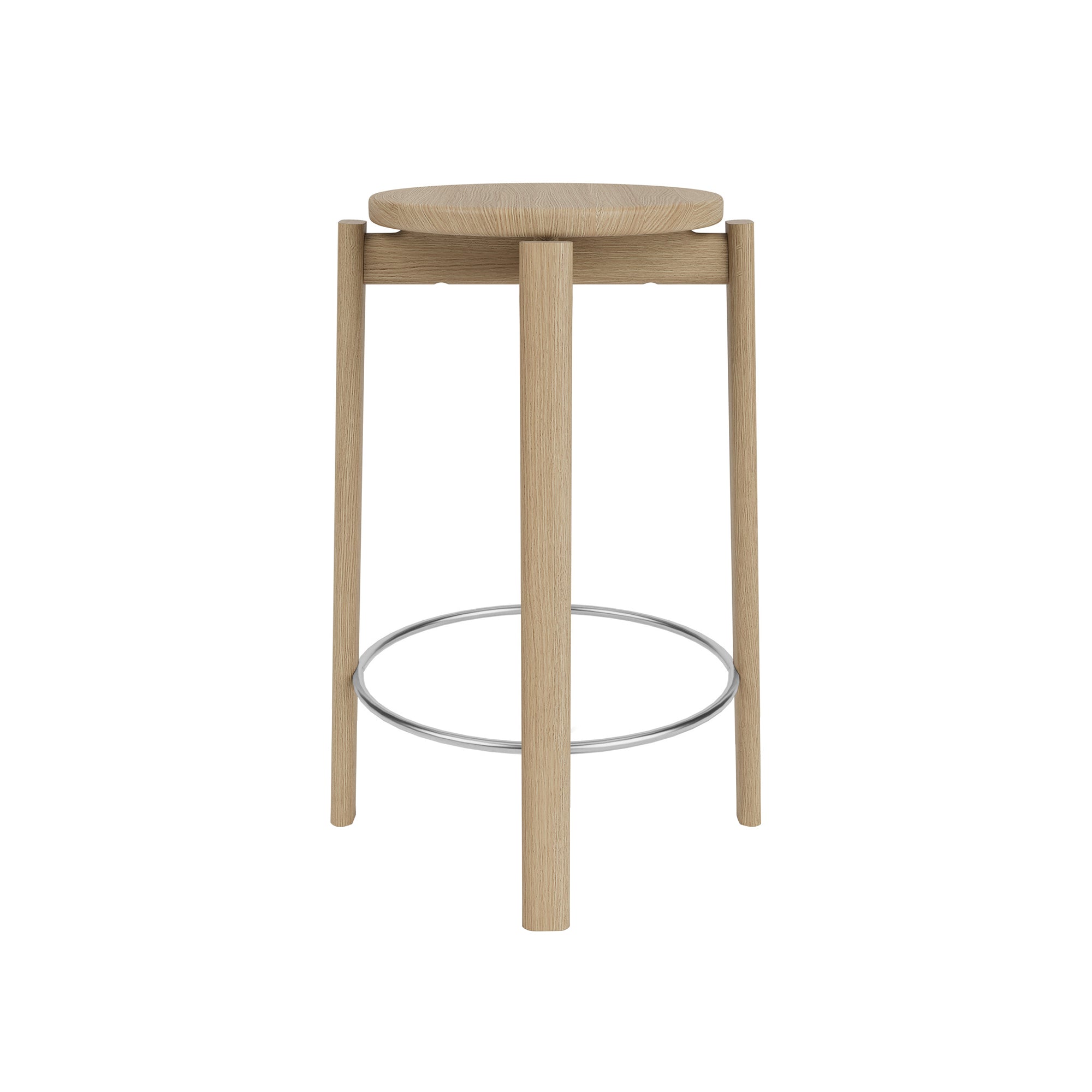 Passage Bar + Counter Stool: Counter + Natural Oak + Stainless Steel