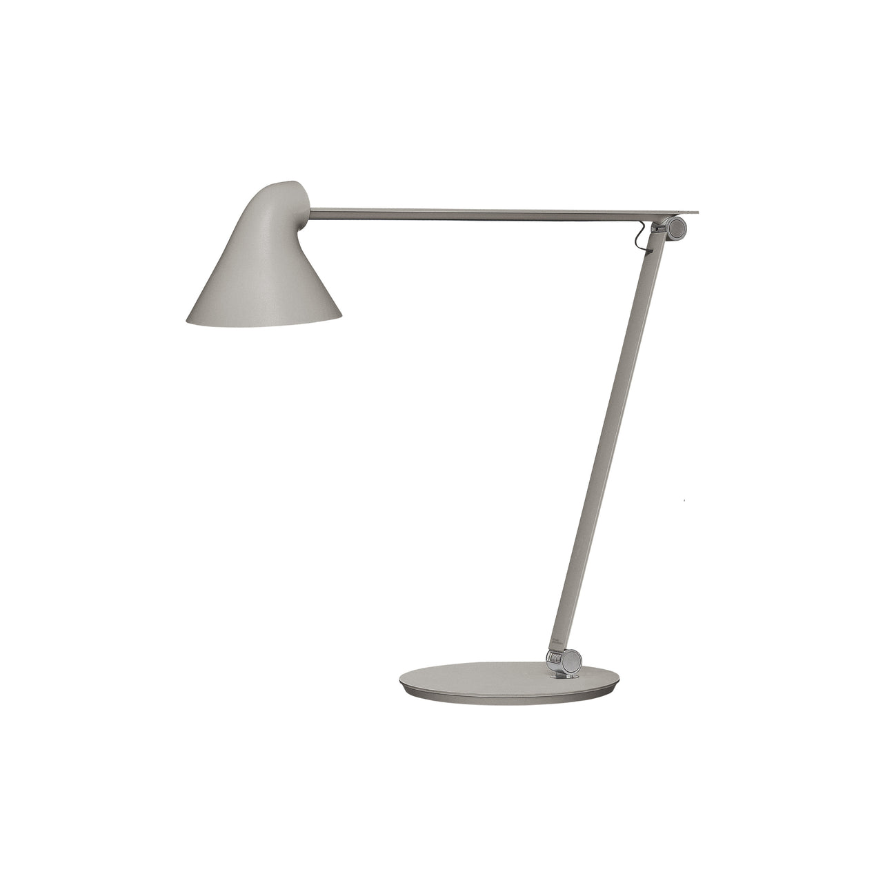 NJP Table Lamp: Light Aluminum Grey + Base