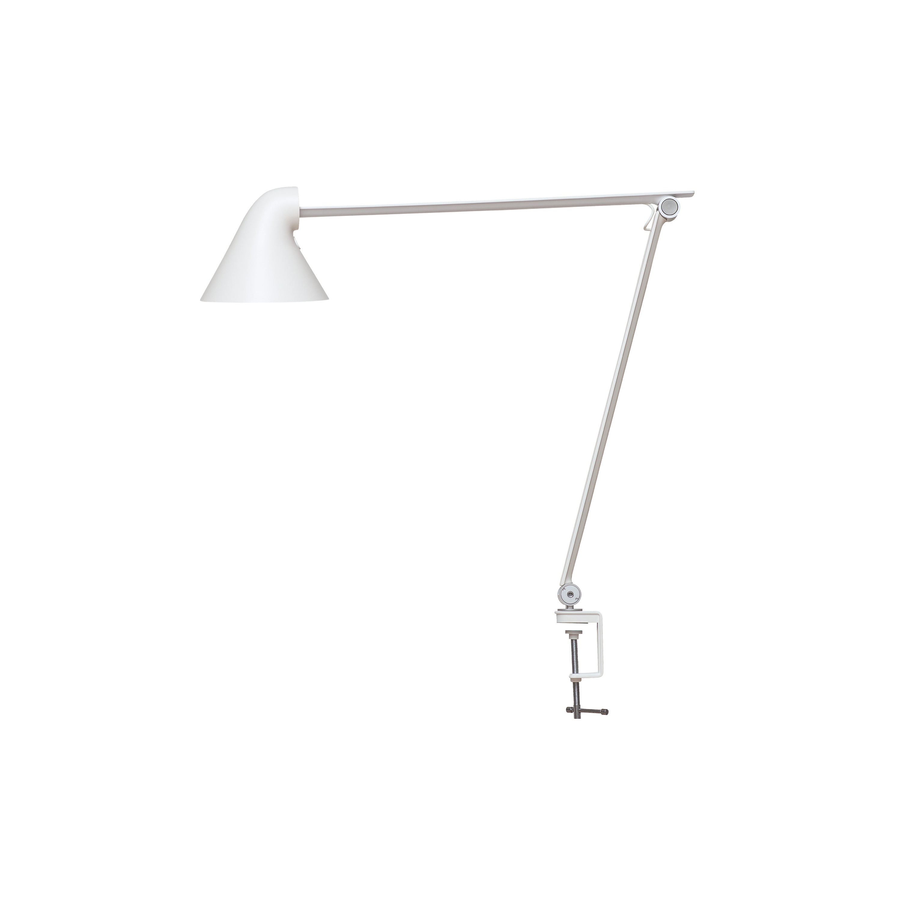 NJP Table Lamp: White + Clamp