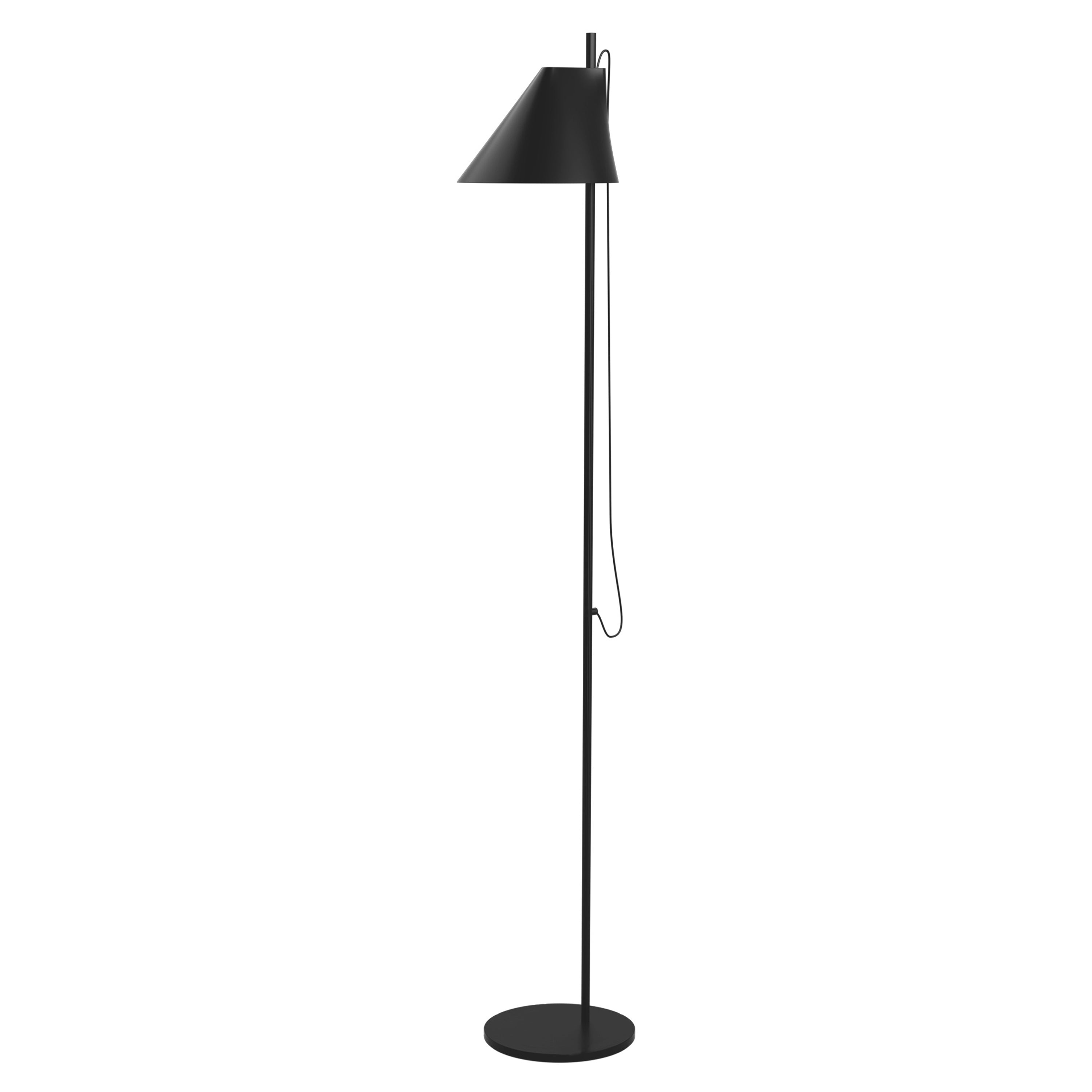 Yuh Floor Lamp: Black Painted Aluminum