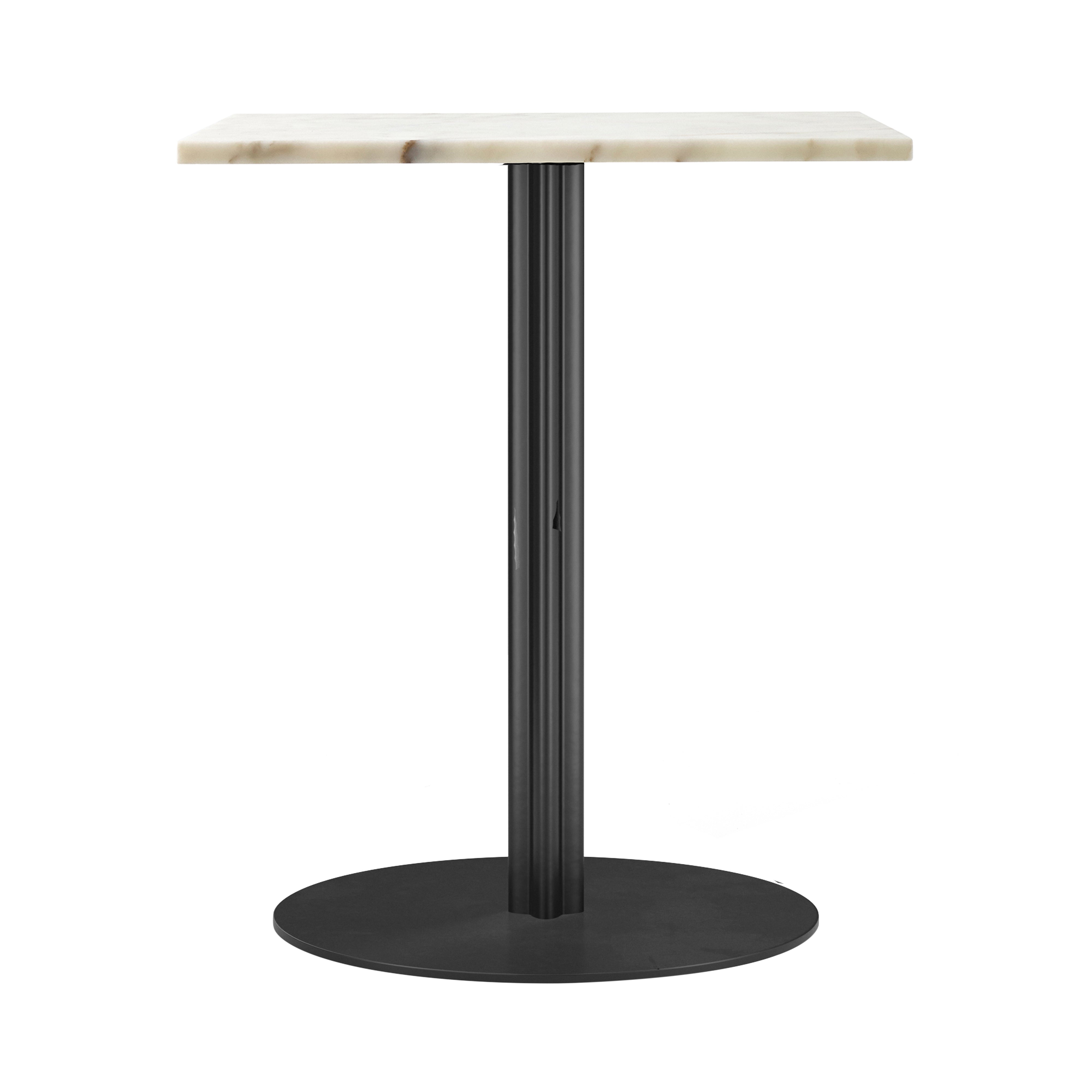 Harbour Column Dining Table: Rectangle + Off White Marble +Round