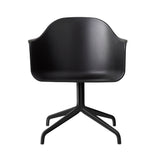 Harbour Dining Chair: Star Base + Return + Black Steel + Black