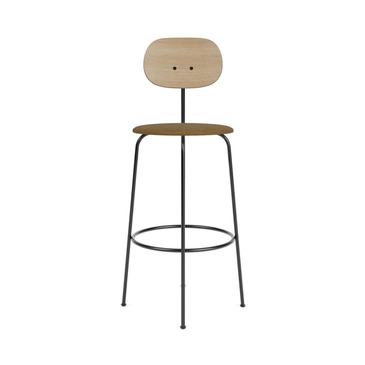 Afteroom Bar + Counter Chair Plus: Seat Upholstered + Bar + Natural Oak + Boucle 06