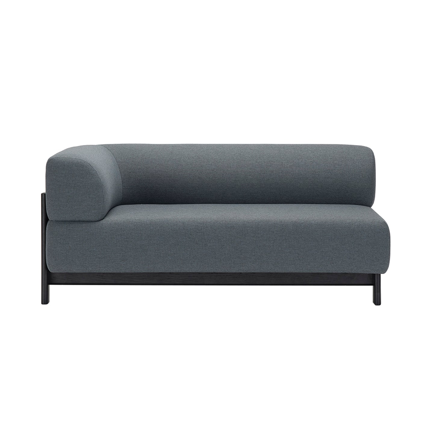 Elephant 2 Seater Sofa Corner: Right Arm + Black Oak